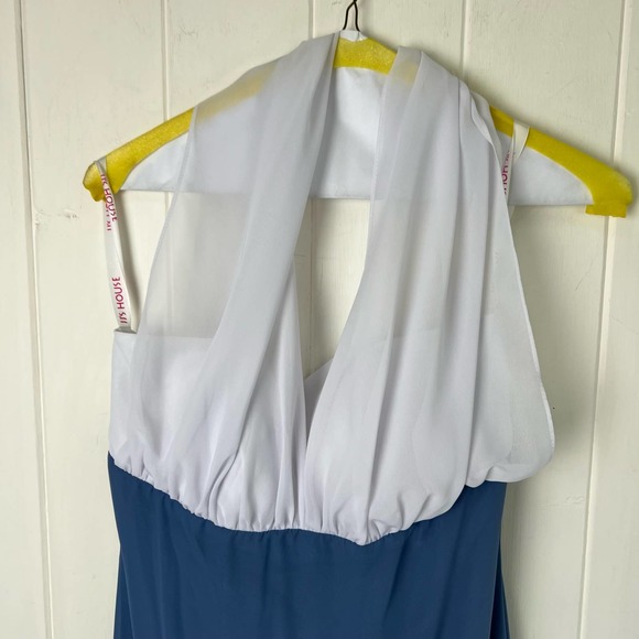 JJ’s House Empire Halter Floor-Length Chiffon Evening Dress - Picture 4 of 14